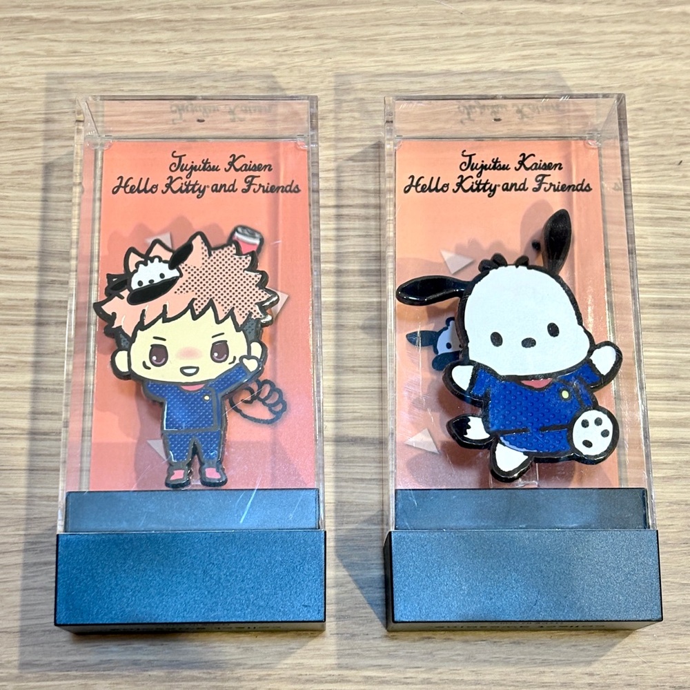 FIGPIN Sanrio x Jujutsu Kaisen collab - Pochacco x Yuji Itadori pin set